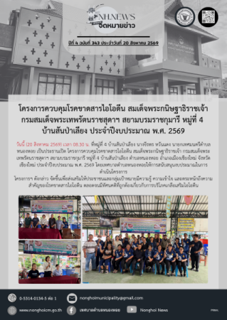 โครงการควบคุมโรคขาดสารไอโอดีน สมเด็จพระกนิษฐาธิราชเจ้า กรมสมเด็จพระเทพรัตนราชสุดาฯ สยามบรมราชกุมารี หมู่ที่ 4 บ้านสันป่าเลียง ประจำปีงบประมาณ พ.ศ. 2569